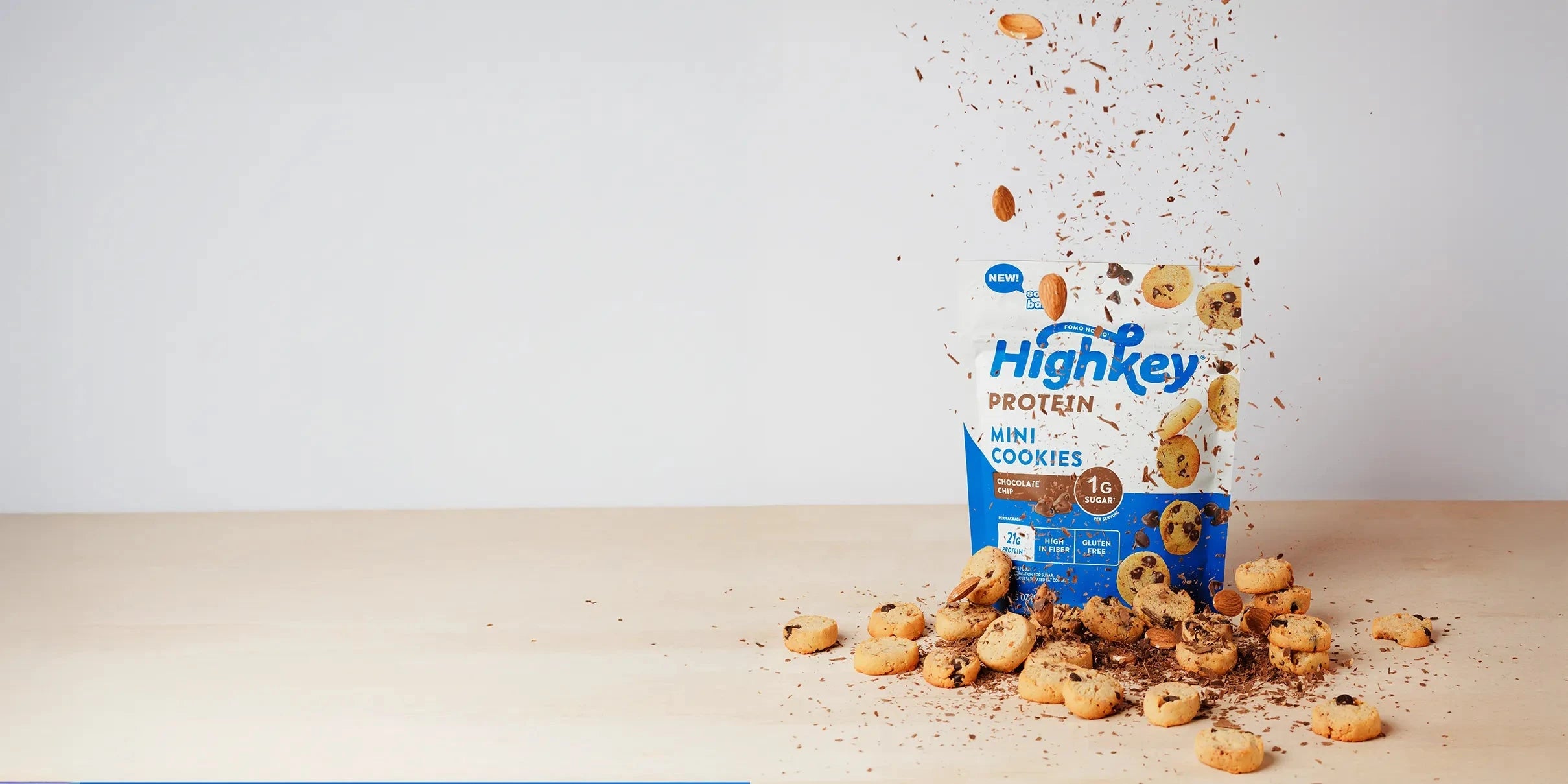 Highkey Gluten Free Low Sugar Protein Cookies Package