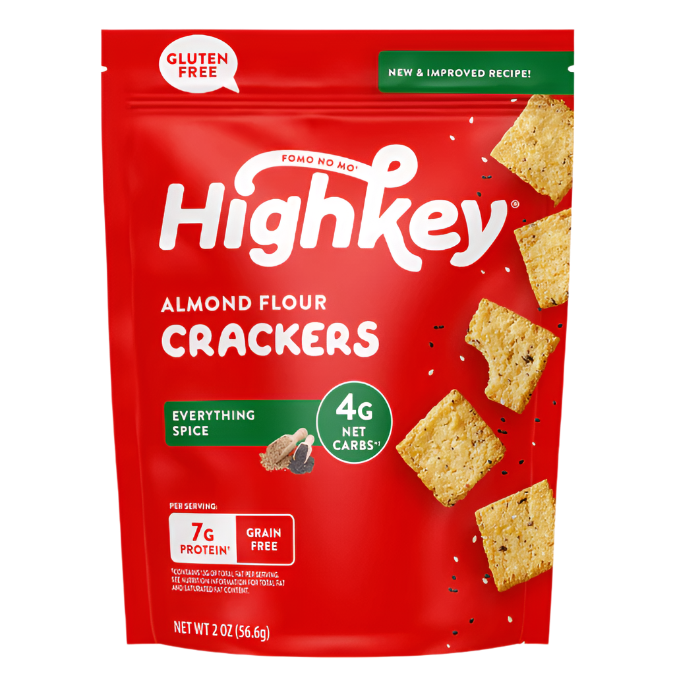 Highkey Almond Flour Crackers Everything Spice almond flour grain free gluten free