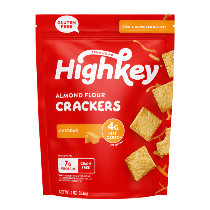 HighKey Cheddar Almond Flour Crackers