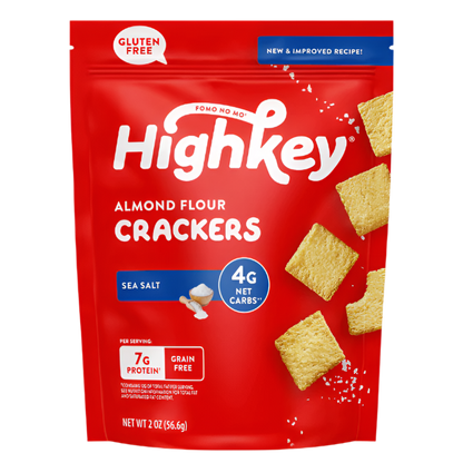 HighKey Almond Flour Sea Salt crackers gluten free grain free almond flour