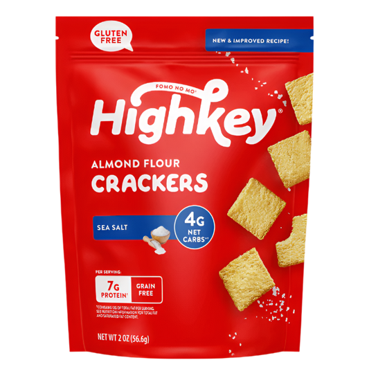 HighKey Almond Flour Sea Salt crackers gluten free grain free almond flour