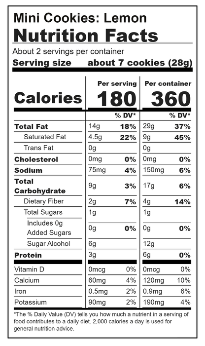 Mini Cookies: Lemon (3 Pack - 2 oz bags)