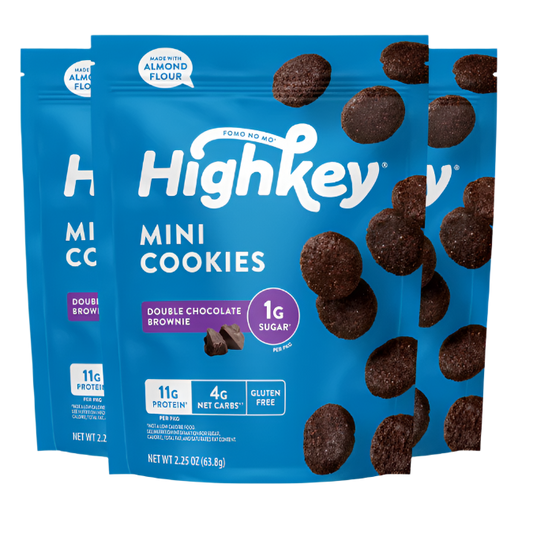 HighKey Double Chocolate Brownie Mini Cookies low carb gluten free