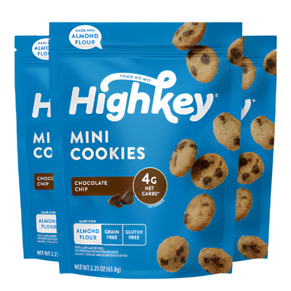 HighKey Chocolate Chip Mini Cookies grain free gluten free low carb
