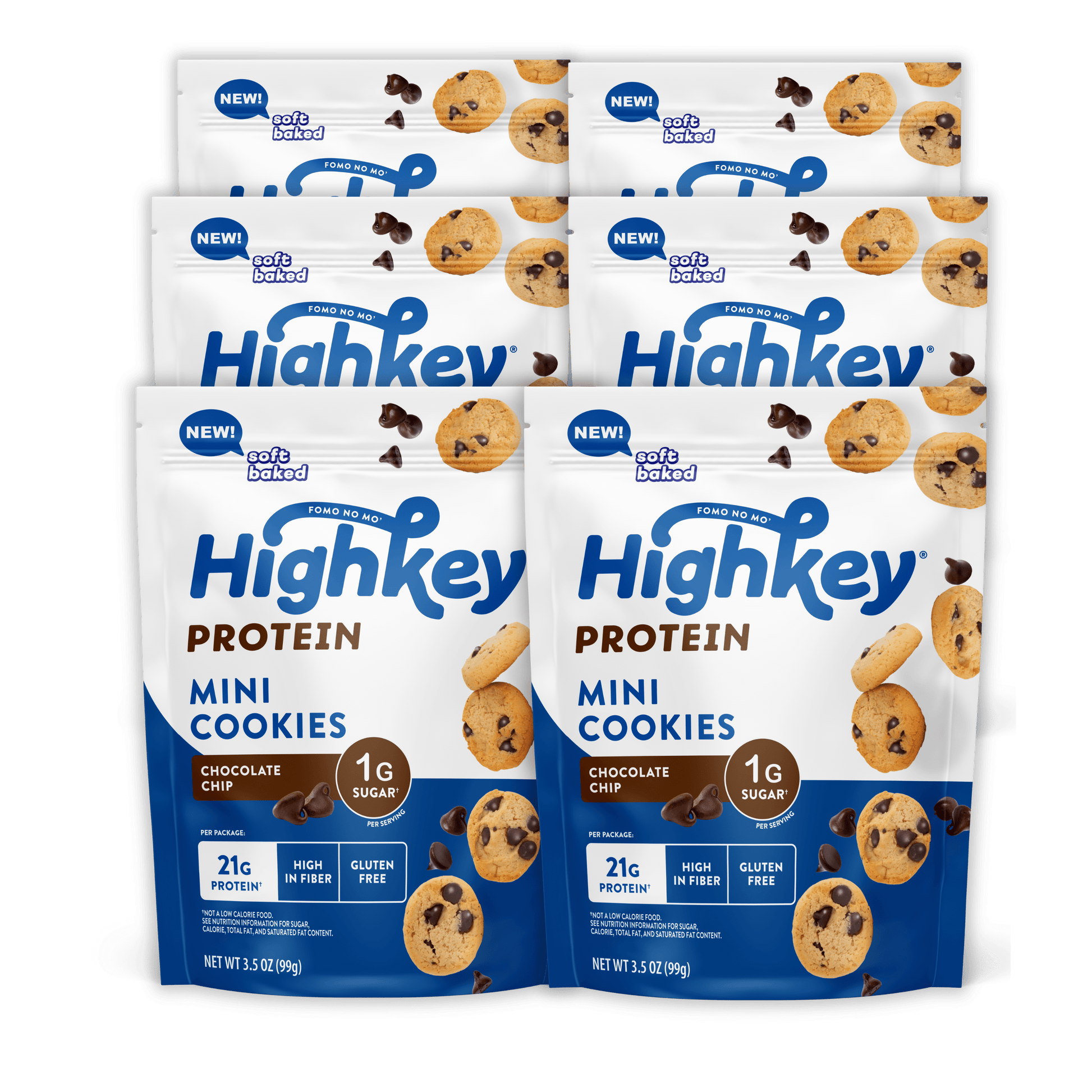 HighKey Protein Mini Cookies Chocolate Chip 3.5oz keto snack bag